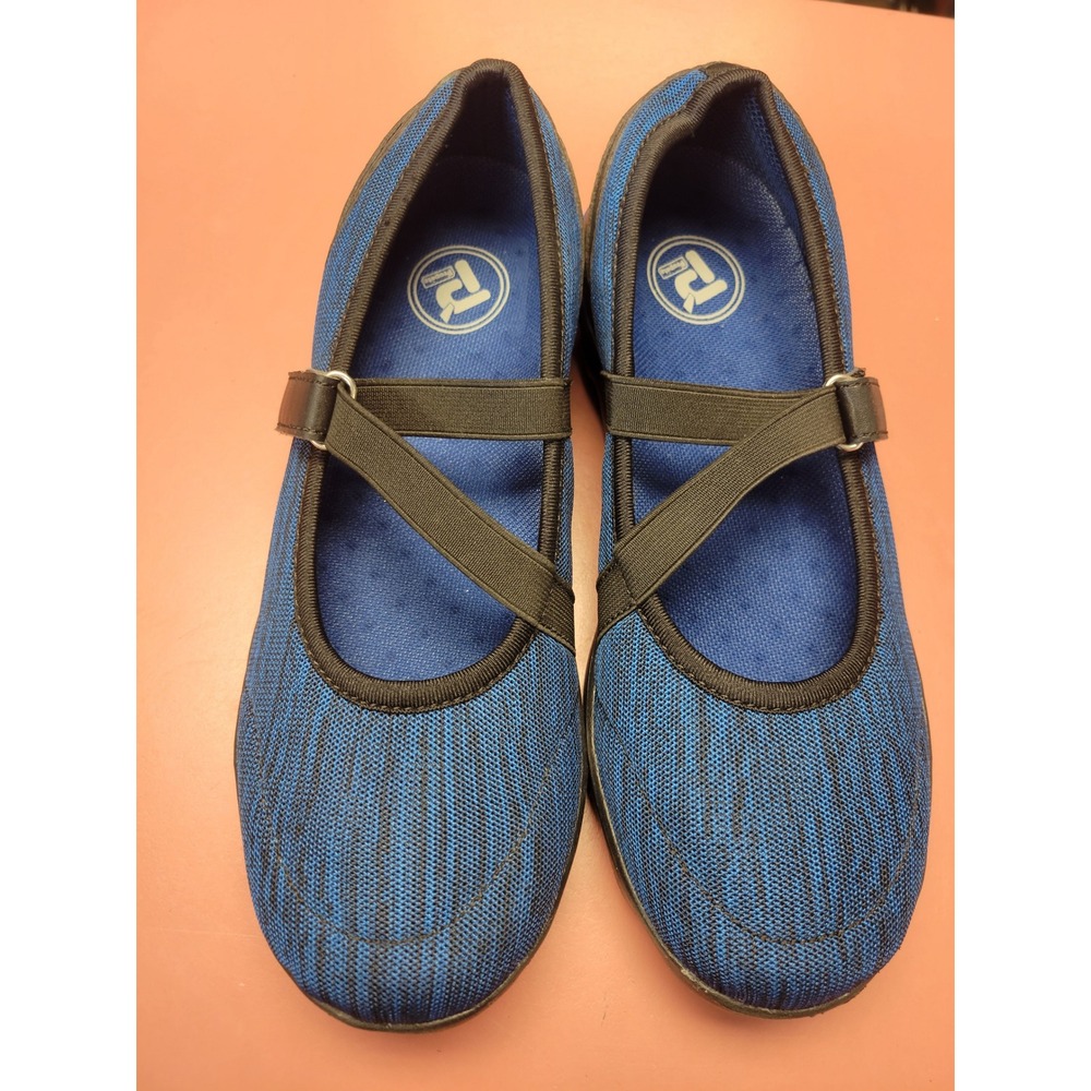 Propet TravelActiv Mary Jane Blue Knit Walking Shoes W5103 Womens 6.5 B M